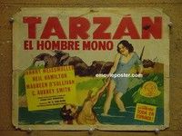 Y337 TARZAN THE APE MAN Spanish title lobby card '32 Weismuller