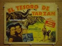 Y338 TARZAN'S SECRET TREASURE Spanish title lobby card '41 Weissmuller