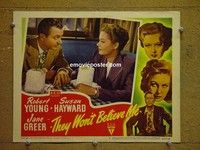 Z943 THEY WON'T BELIEVE ME lobby card #5 '47 Robert Young,Greer