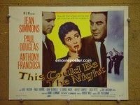 Y347 THIS COULD BE THE NIGHT title lobby card '57 Jean Simmons