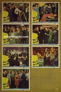 Y631 THIS IS THE LIFE 7 lobby cards '44 Foster, O'Connor