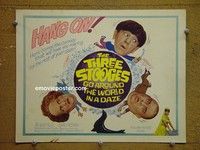 Y350 3 STOOGES GO AROUND THE WORLD IN A DAZE title lobby card '63