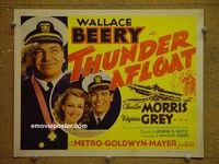 Y354 THUNDER AFLOAT title lobby card '39 Wallace Beery, Morris