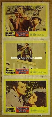 Y951 THUNDER ROAD 3 lobby cards '58 Robert Mitchum, Gene Barry