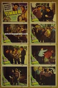 Y574 TIMBER 8 lobby cards '42 Leo Carrillo, Andy Devine