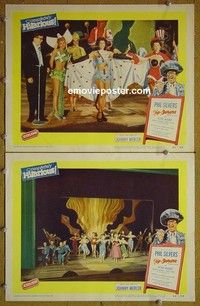 Z209 TOP BANANA 2 lobby cards '54 Phil Silvers, Rose Marie