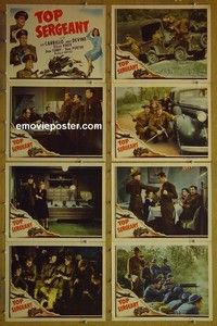 Y576 TOP SERGEANT 8 lobby cards '42 Leo Carrillo, Andy Devine