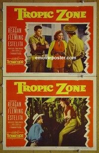 Z212 TROPIC ZONE 2 lobby cards '53 Ronald Reagan