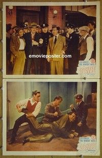 Z213 TROUBLE MAKERS 2 lobby cards '49 Bowery Boys