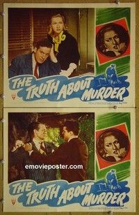Z214 TRUTH ABOUT MURDER 2 lobby cards '46 Bonita Granville