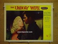 Z982 UNHOLY WIFE lobby card #7 '57 bad girl Diana Dors!
