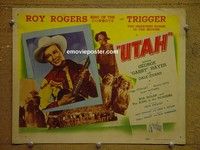 Y372 UTAH title lobby card '45 Roy Rogers, Dale Evans