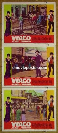 Y961 WACO 3 lobby cards '66 Howard Keel, Jane Russell