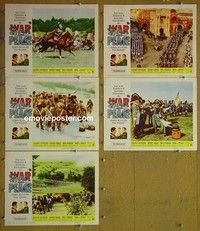 Y709 WAR & PEACE 5 lobby cards R63 Audrey Hepburn, Fonda