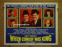 Y384 WHEN COMEDY WAS KING title lobby card '60 Chaplin, Keaton