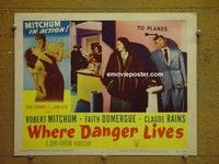 ZZ06 WHERE DANGER LIVES lobby card #4 '50 Robert Mitchum
