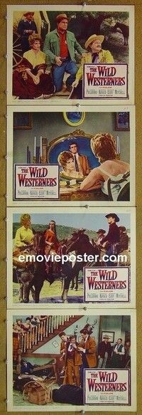 Y804 WILD WESTERNERS 4 lobby cards '62 James Philbrook