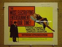 Y390 WITNESS FOR THE PROSECUTION title lobby card 58 Billy Wilder
