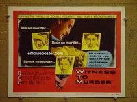 Y391 WITNESS TO MURDER title lobby card '54 Stanwyck, film noir