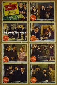 Y593 WITNESS VANISHES 8 lobby cards '39 Edmund Lowe, Barrie