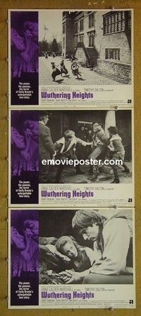 Y967 WUTHERING HEIGHTS 3 lobby cards '71 Timothy Dalton