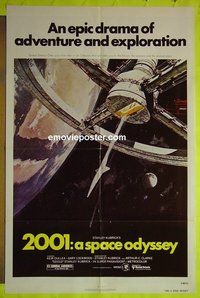 A012 2001 A SPACE ODYSSEY one-sheet movie poster R80 Stanley Kubrick