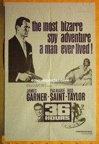 A017 36 HOURS one-sheet movie poster '65 James Garner, Rod Taylor