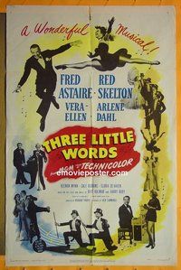 A014 3 LITTLE WORDS one-sheet movie poster '50 Fred Astaire, Skelton