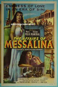 A035 AFFAIRS OF MESSALINA one-sheet movie poster '53 Maria Felix