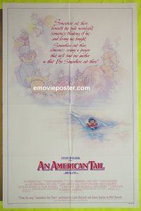 A066 AMERICAN TAIL style B one-sheet movie poster '86 Spielberg, Bluth