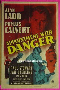 A082 APPOINTMENT WITH DANGER one-sheet movie poster '51 Alan Ladd