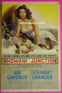 A106 BHOWANI JUNCTION one-sheet movie poster '55 Ava Gardner