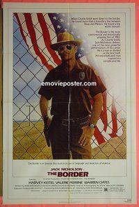A123 BORDER one-sheet movie poster '82 Jack Nicholson