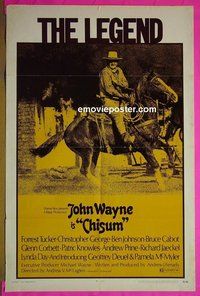 A159 CHISUM one-sheet movie poster '70 big John Wayne, western!