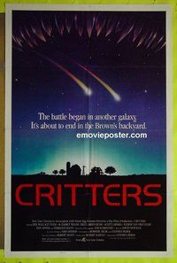 A187 CRITTERS style B one-sheet movie poster '86 Dee Wallace Stone, Walsh