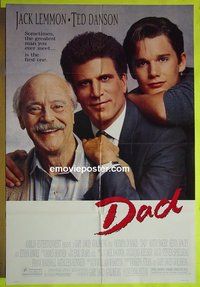 A207 DAD DS one-sheet movie poster '89 Jack Lemmon, Ted Danson