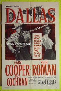 A211 DALLAS one-sheet movie poster R56 Gary Cooper, Raymond Massey