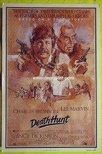 A253 DEATH HUNT one-sheet movie poster '81 Charles Bronson, Lee Marvin