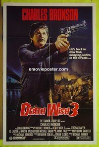 A259 DEATH WISH 3 one-sheet movie poster '85 Charles Bronson, Raffin