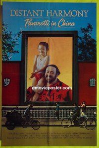 A295 DISTANT HARMONY one-sheet movie poster '88 Luciano Pavarotti