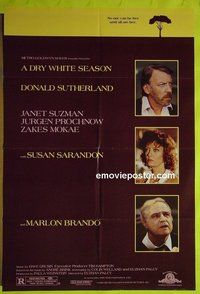 A328 DRY WHITE SEASON one-sheet movie poster '89 Sutherland, Brando