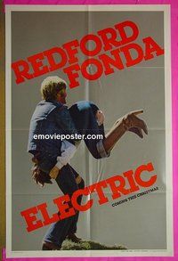 A342 ELECTRIC HORSEMAN teaser one-sheet movie poster '79 Robert Redford