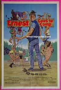 A347 ERNEST GOES TO CAMP one-sheet movie poster '87 Jim Varney