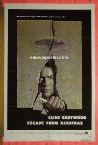 A348 ESCAPE FROM ALCATRAZ one-sheet movie poster '79 Clint Eastwood