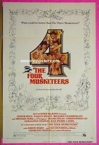 A019 4 MUSKETEERS one-sheet movie poster '75 Raquel Welch, Oliver Reed
