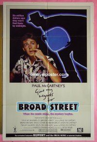 A426 GIVE MY REGARDS TO BROAD STREET one-sheet movie poster '84 McCartney