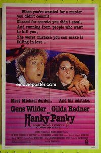 A477 HANKY PANKY one-sheet movie poster '82 Gene Wilder, Gilda Radner