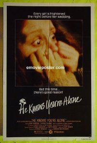 A496 HE KNOWS YOU'RE ALONE one-sheet movie poster '80 Mastroianni