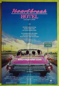 A501 HEARTBREAK HOTEL one-sheet movie poster '88 kidnap Elvis!