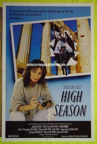 A536 HIGH SEASON one-sheet movie poster '87 Jacqueline Bisset